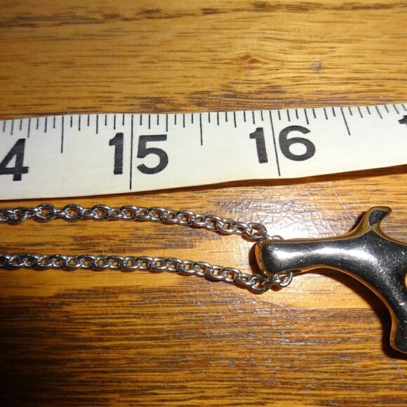 T Tahari  Silver tone branch pendant and chain necklace, marked & hang tag - Picture 6 of 8